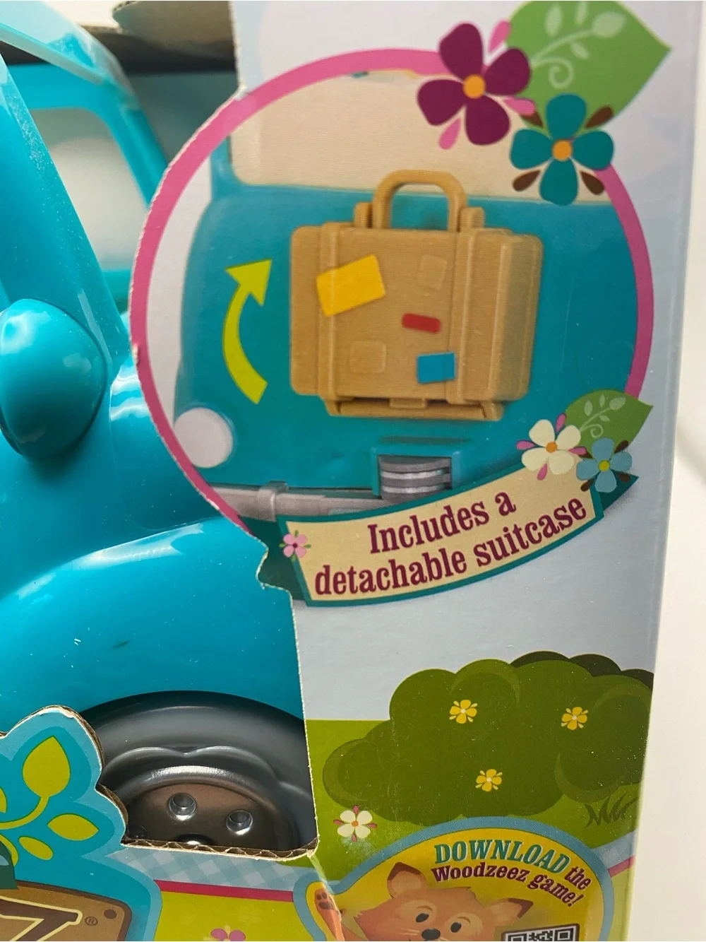 Lil' Woodzeez Turquoise Breezy Buggy Play Car with Detachable Suitcase
